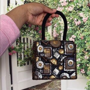 Chicos Elegant Beaded Handbag